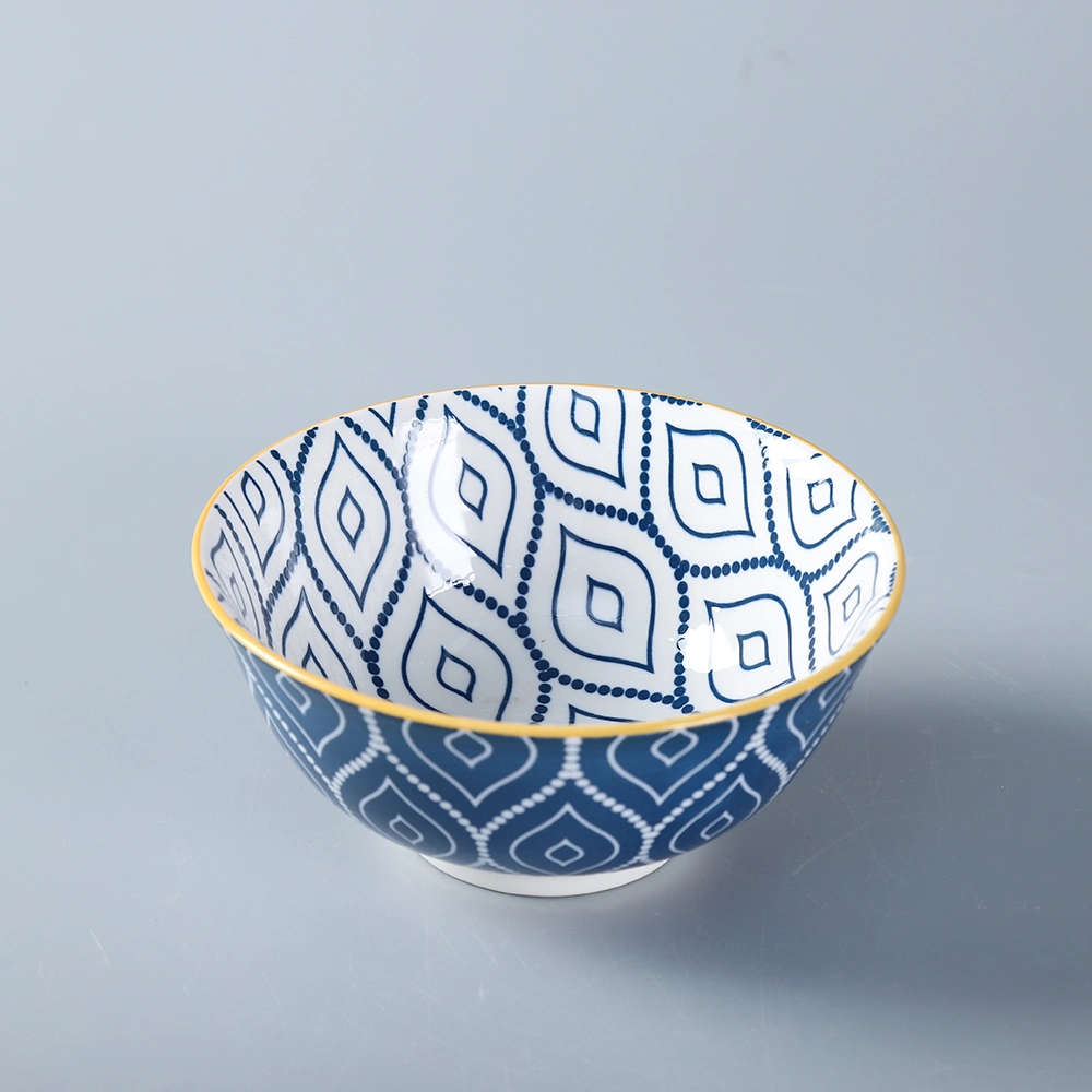 Pad Printing Ceramic Porcelain Bowl for Dinner Use
