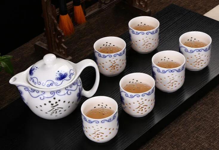 Promotional Ceramic Gift Set Dinner Tea Set China Teapot Cup Set