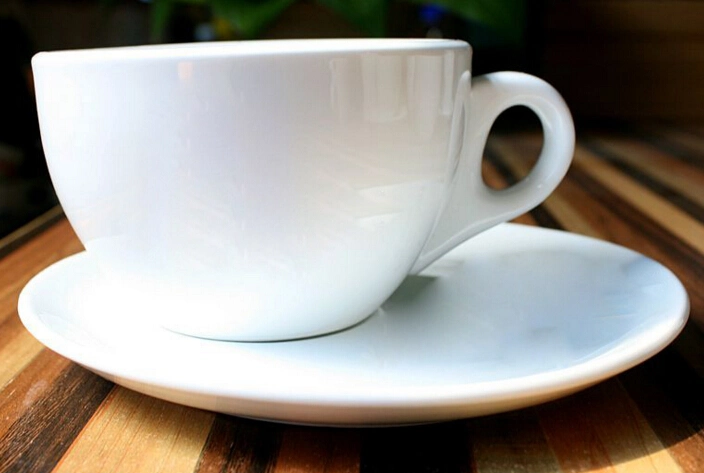 Restaraunt Use White Ceramic Coffee Tea Cup Saucer Cup Cappuccino Cup Espresso Cup