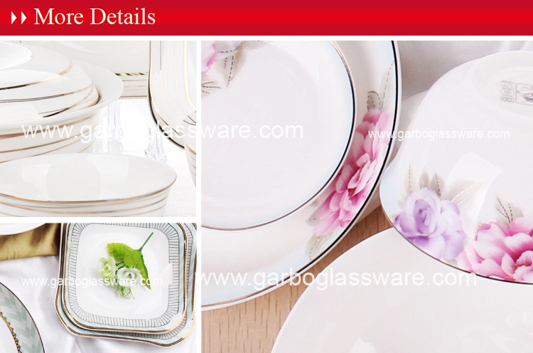 8 Inch Hot Sale Ceramic Plate Elegant Porcelain Dinner Serving Dish Dinnerware Table Set