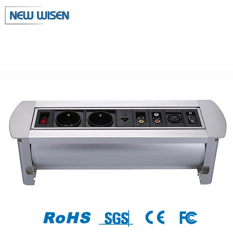 Factory Customize Manual Flip up Tabletop Power Socket Electric Conference Tabletop Socket