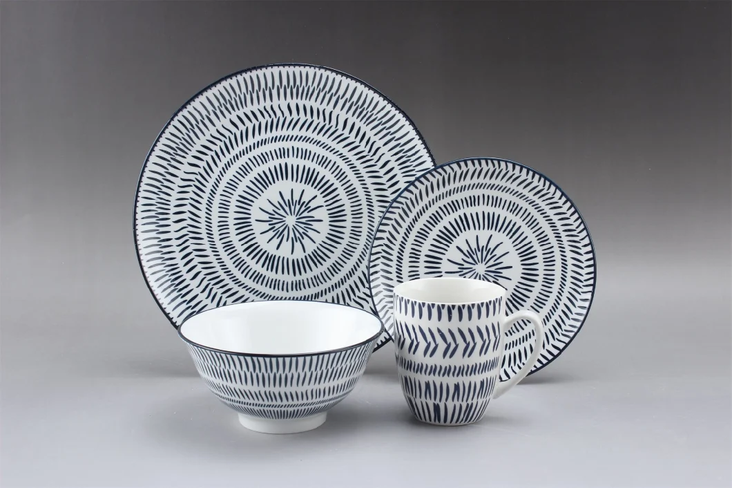 Linyi Jingshi Ceramic Fine 16PCE Ceramic Dinnerware Porcelain Tableware Set with Lower Price