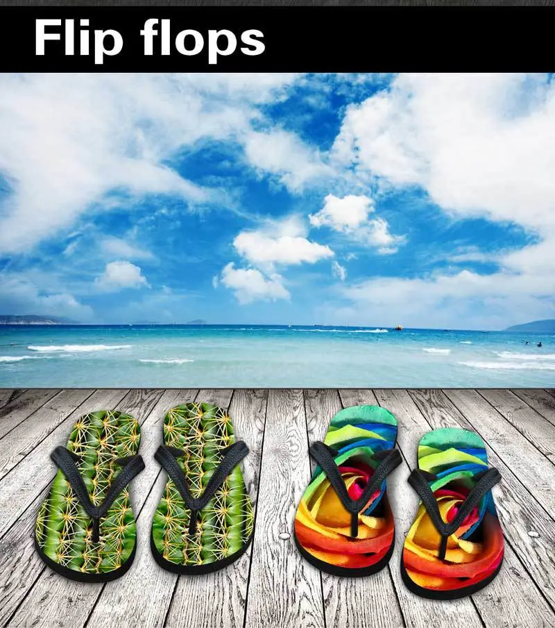 Popular Flip-Flops Beach EVA Leisure Flip-Flops Print Custom Flip-Flops