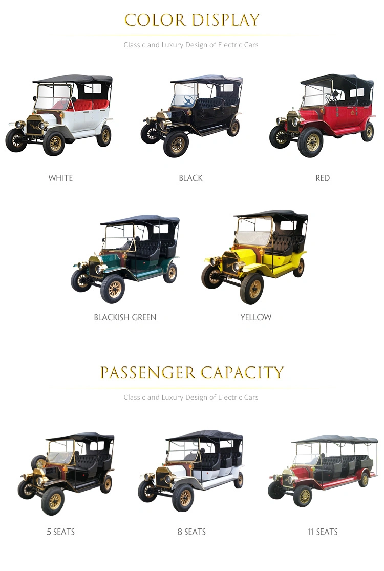 11 Seats Electric Bus, Shuttle Bus, Electric Car, Sightseeing Bus, Battery Tourist Bus, Lithium Battery Classic Car, Retro Car, Antique Car, Old Style Car