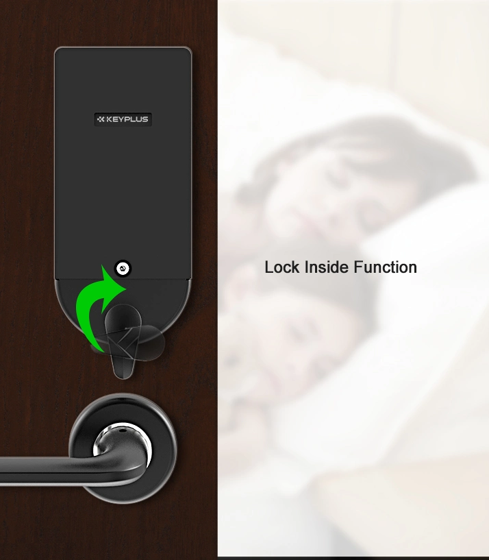 Round Split Design Free Software Electronic RFID Card Key Hotel Door Lock with Manual Keys