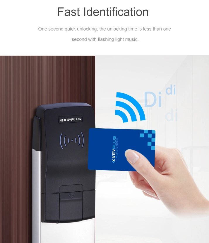 Factory Lowest Price Swipe Card Key Smart Door Lock for Hotel/ Office/ Intelligent Door