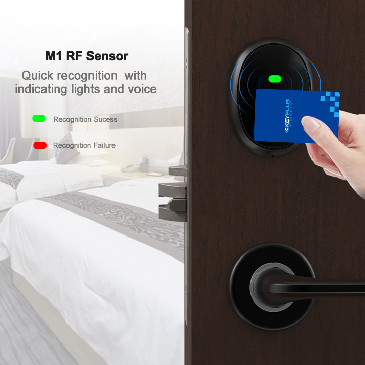 Electronic Keyless Smart Intelligent Card Key Cylinder Split Hotel Door Lock