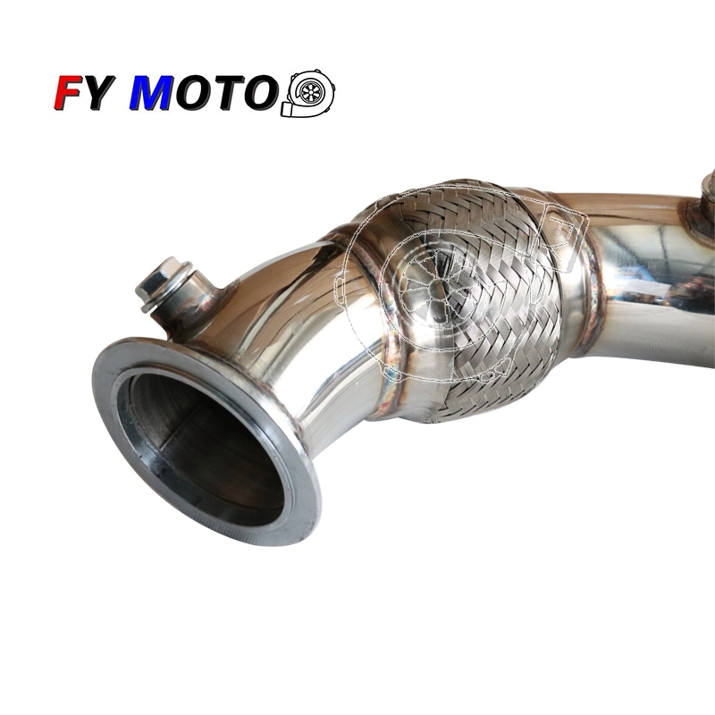 For BMW 08-14 X6 X5 4.4L V8 N63 F-Chassis Stainless Exhaust Downpipe
