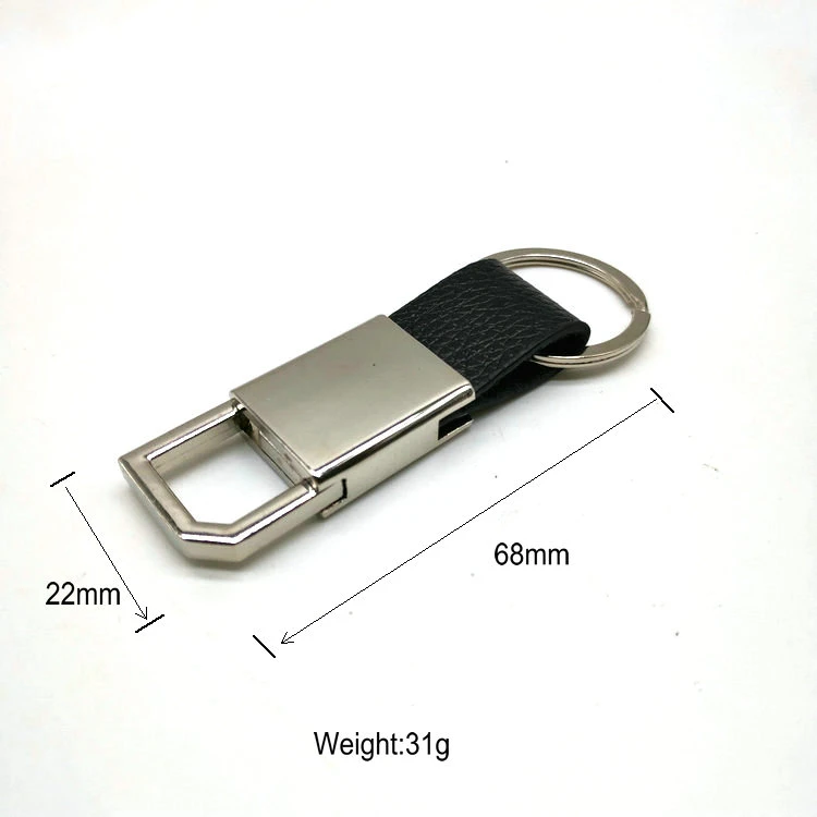 Leather Keychain Business Man Belt Buckles Key Chain Ring Fashion High Quality Key Accessories