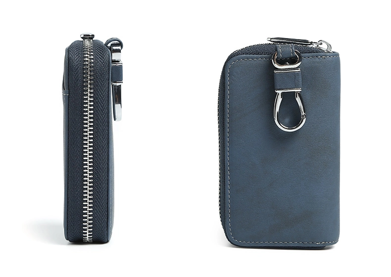 Men's Leather Cowhide Storage Bag Coin Purse Card Case Multifunction Car Key Case