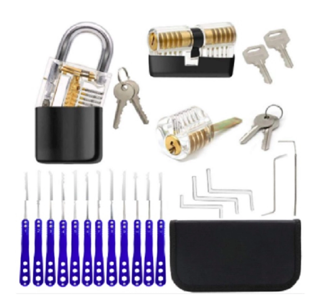 Yh1173 Lock Pick Set Locksmith Tools Training Tools Practice Tools 17PCS Tools and 3 Locks