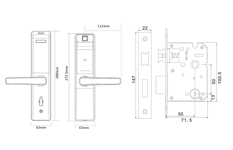 Swipe Key Card Safe Lock Smart Hotel System Key Card Lock