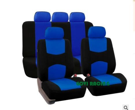 Red Universal Car Seat Covers Leather 9PCS/Set Car Covers