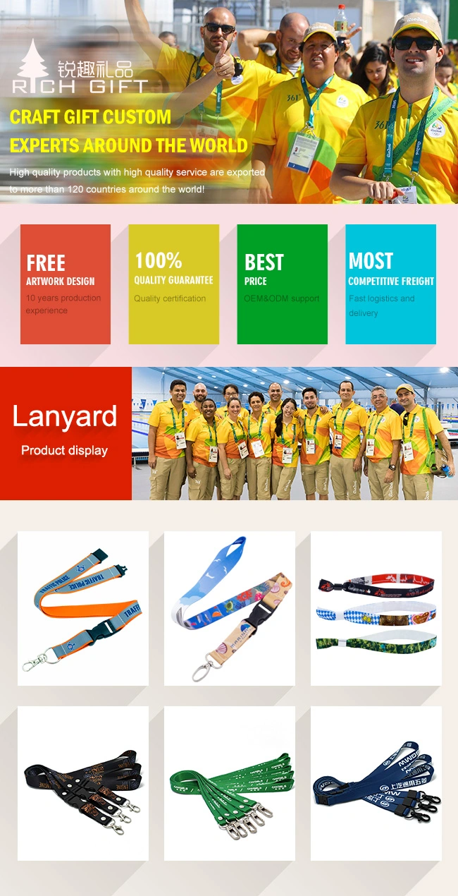 China Wholesale Custom Promotional Polyester Sublimation Printed Neck Lanyard for Keys