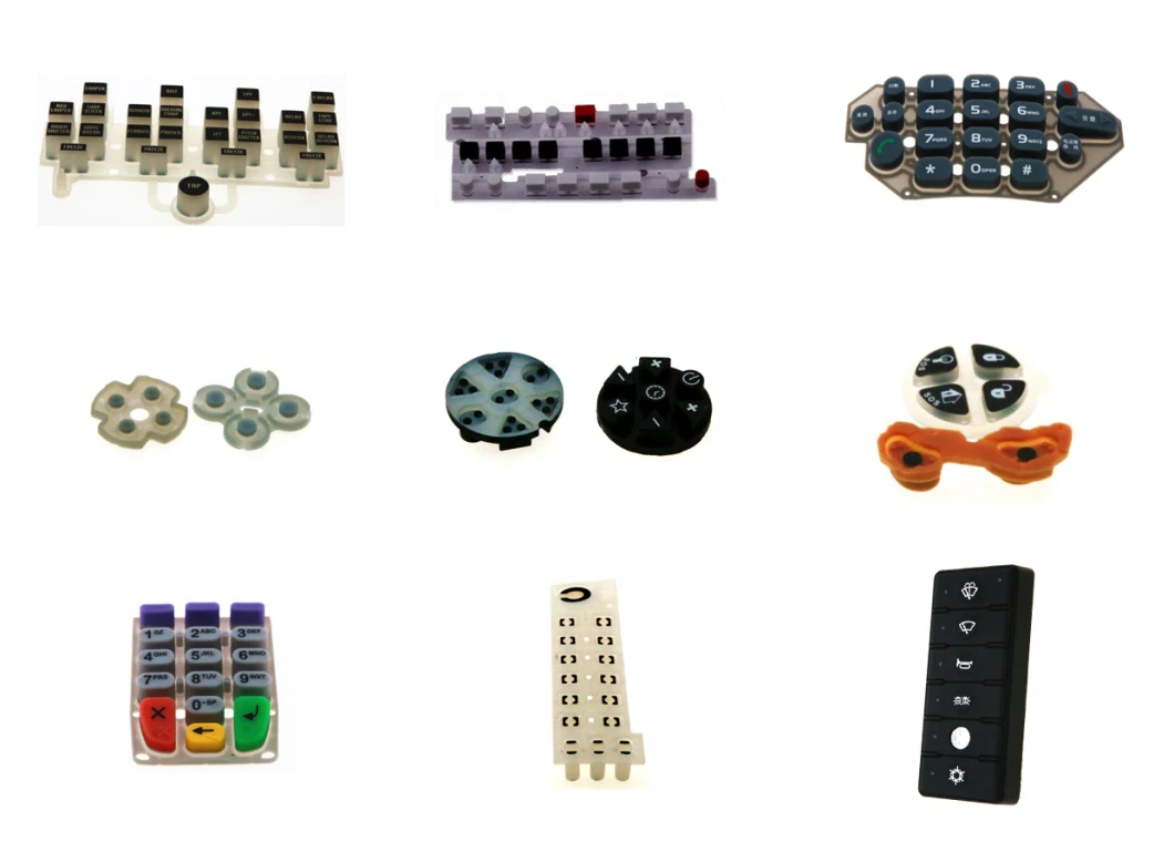 OEM Manufacturer Customize Silicone Rubber Panel Key Button with Pretective Coating