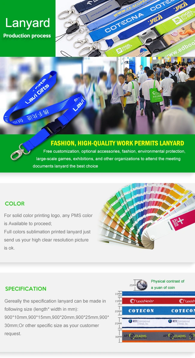 China Wholesale Custom Promotional Polyester Sublimation Printed Neck Lanyard for Keys