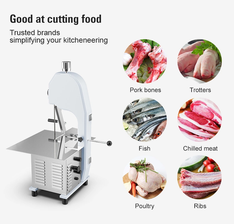 Frozen Automatic Heavy Meat Slicer Cutting Machine Table Top Meat Band Saw Bone Cutting Machine