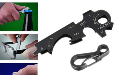 EDC Utility Key Ring Pocket Size Keychain Key Tool 8 in 1 Multitool