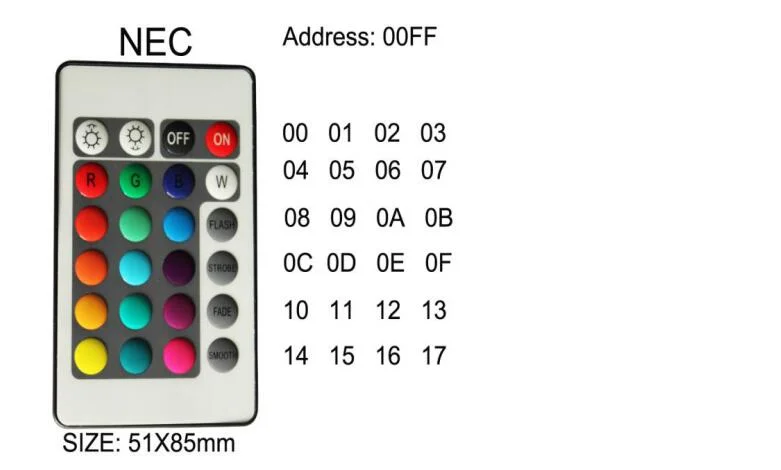Hot Sale IR Custom Universal Mini Ultra-Thin 21/32 Keys LED Remote Control