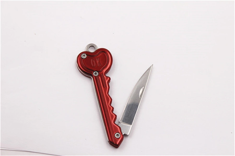 Heart Shape Survival Key Knife Folding EDC Tool Key Self Defense