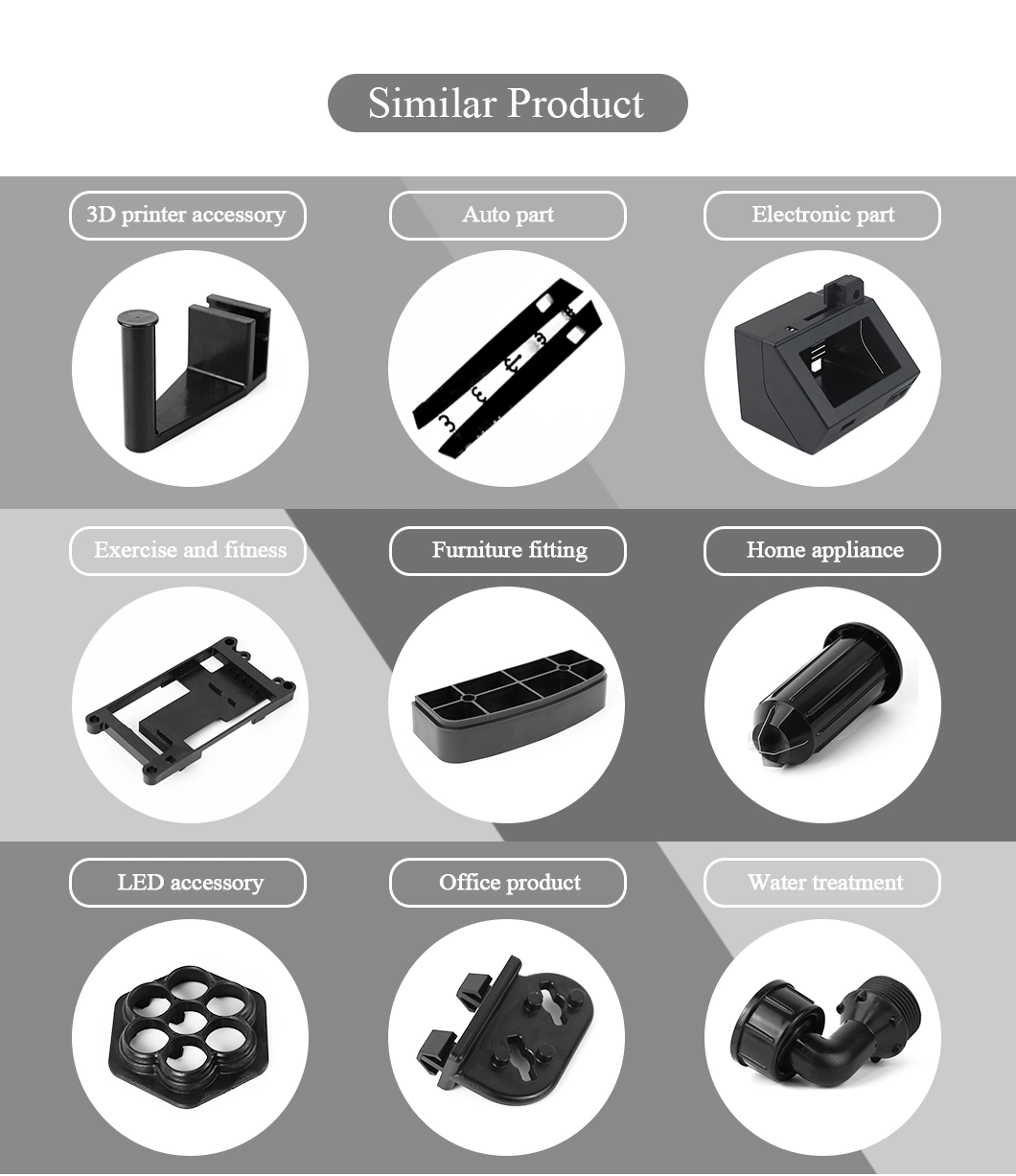 Customized Design Key Shell Home Appliances Parts Plastic Products; Plastics