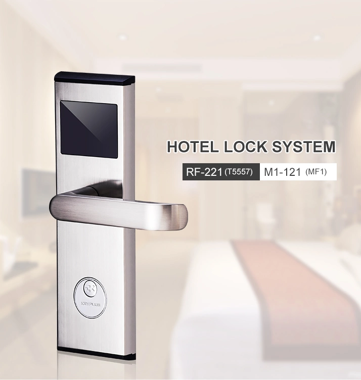 Deadbolt Electronic Smart Intelligent Card Key Cylinder Hotel Door Lock for Hotel
