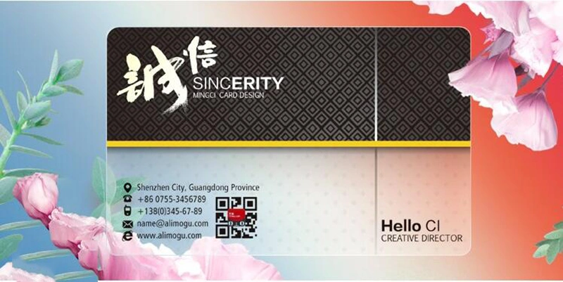 Full Colors Transparent PVC Magetic Stripe Card for Auto Key Locksmith Business Card