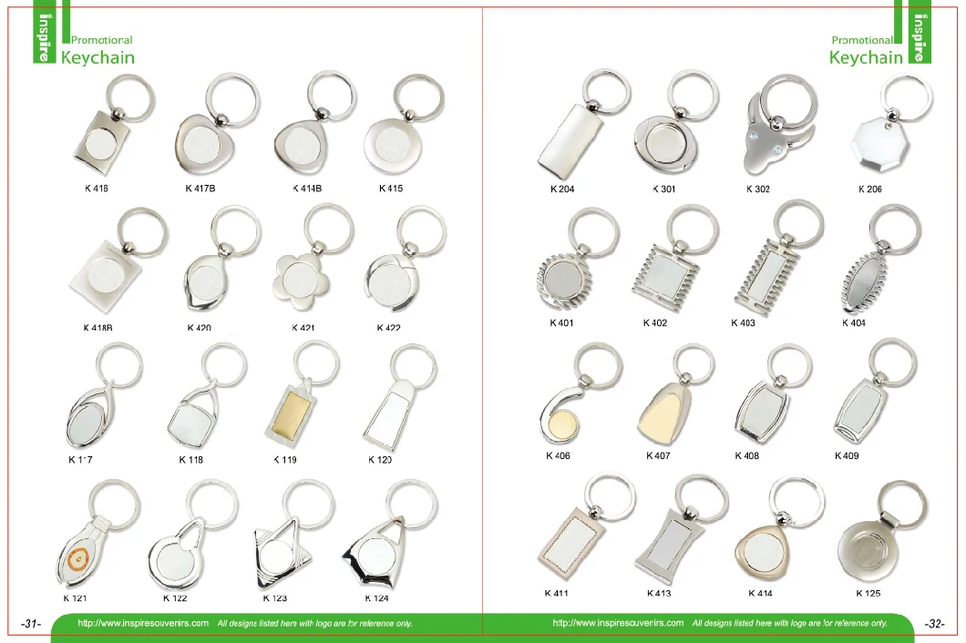 Blank Key Ring/Key Chain with Customized Logo/Design for Promotion/Souvenir Gift