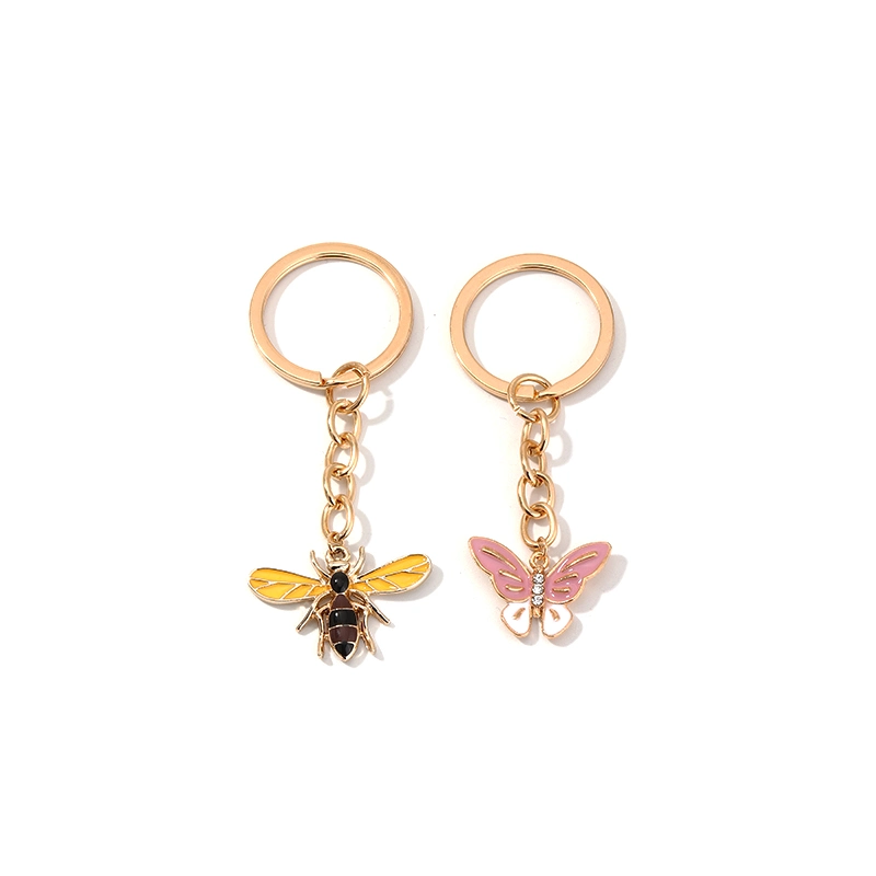 Bee Keychains Sets Women Girls Charm Bags Key Chain Accessories Pendant Car New Keychain Ring