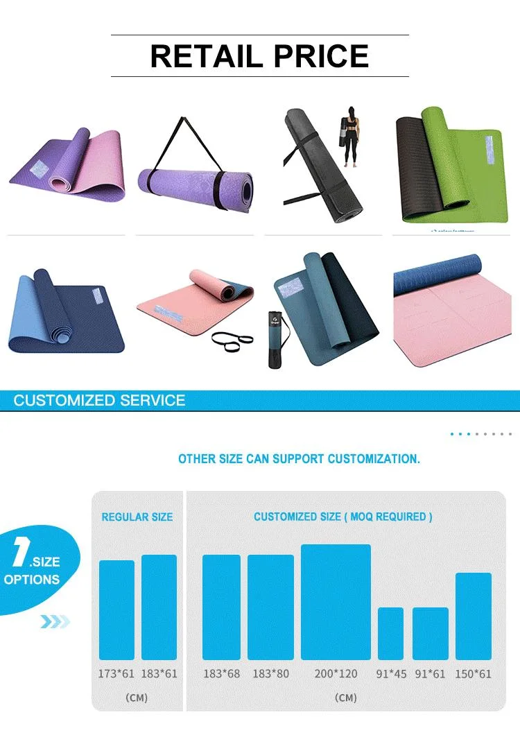 Wholesale Home Custom Sports Wear Vocational PVC Yoga Gym Mat