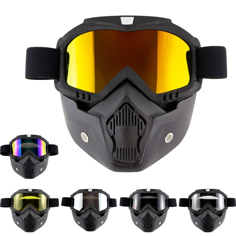 Motorcycle Goggles with Mask for Masque Motocross Men Women Outdoor Riding Windproof off Road Helmets Mask Goggles