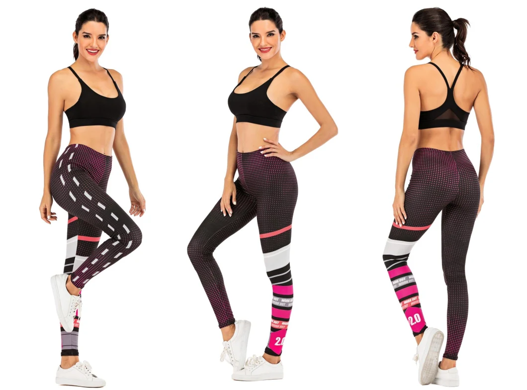 Custom Sports Wear Printed Leggings Wholesale Yoga Pants for Ladies Fitness