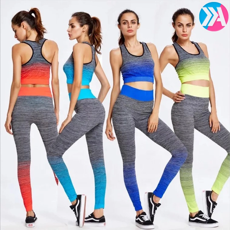Women Sports Custom Workout Yoga Sets Clothes Fitness Yoga Leggings Seamless Gym Tights and Sports Yoga Set