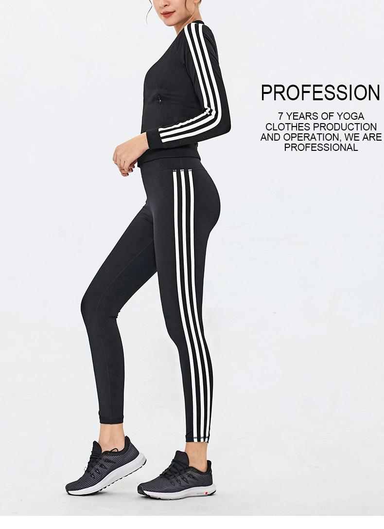 Wholesale Zipped Clothing Custom Logo Tracksuit Women Leggings Yoga Sets Top and Pant Suit Sport Running Wear Factory
