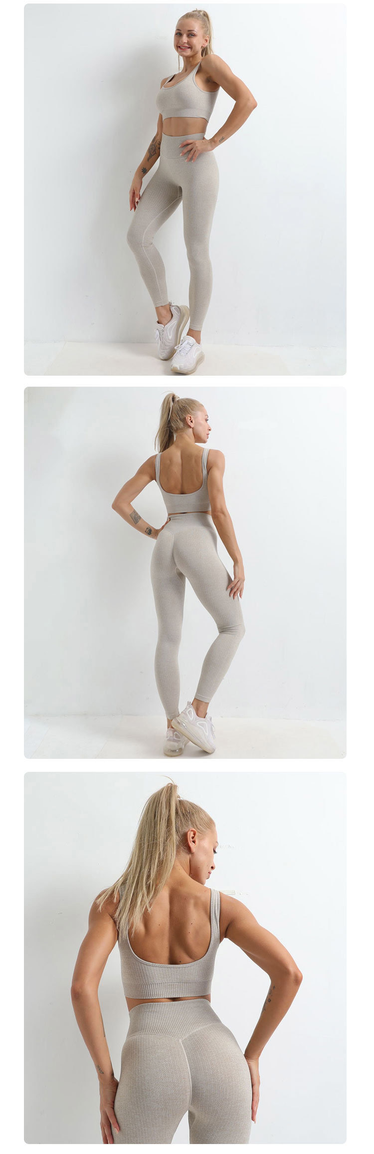 Fitness Clothing Nylon Seamless Sport Bra and Leggings Female Yoga Set 2PCS Suit Sportswear for Women