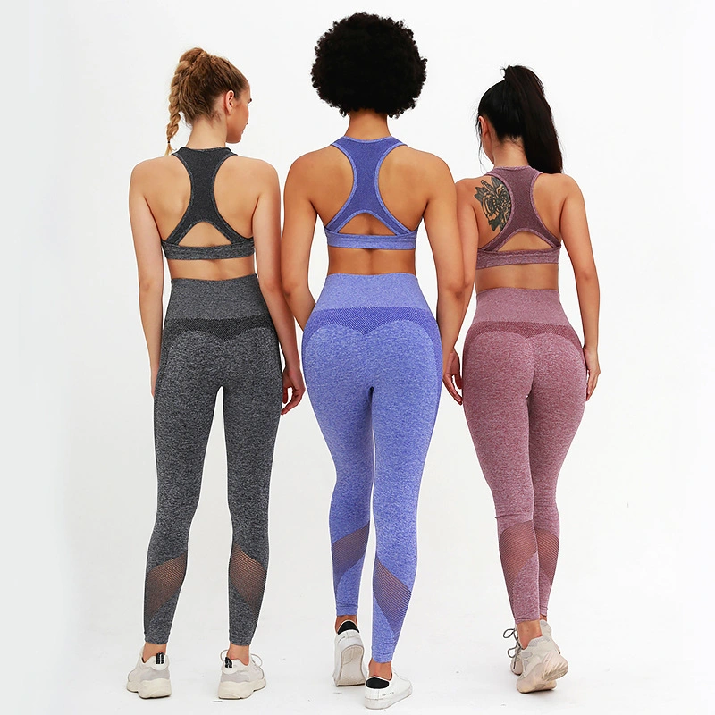 Custom Seamless Sports Bra Leggings Yoga Fitness Women Jogging Suit