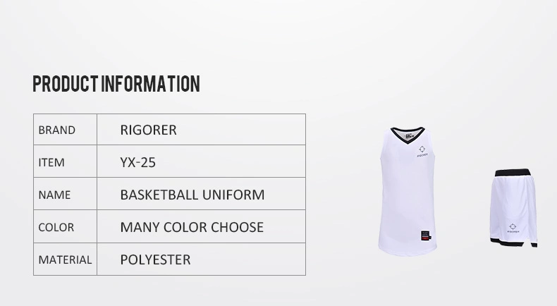 Sports Clothes Polyester Basketball Jersey for Men's Ball Game