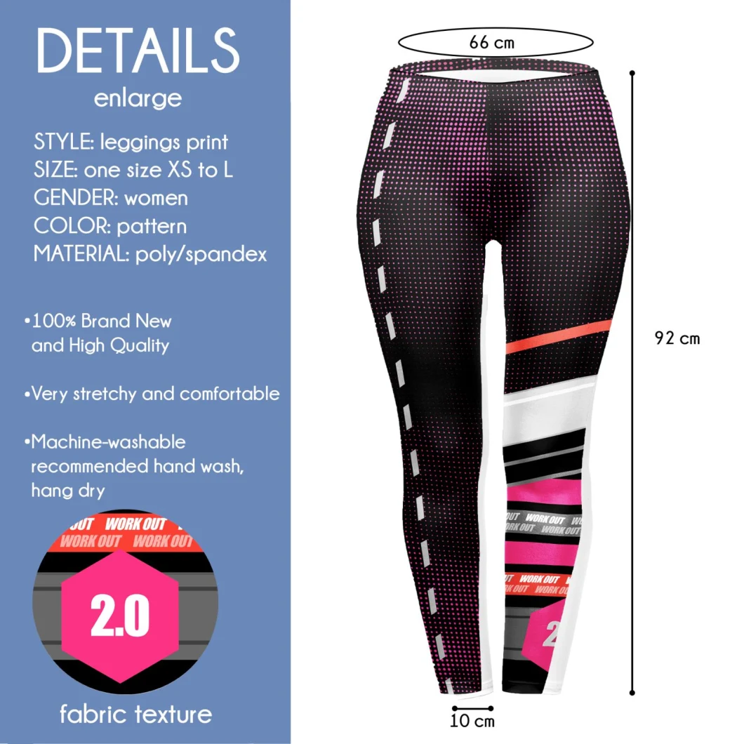 Custom Sports Wear Printed Leggings Wholesale Yoga Pants for Ladies Fitness