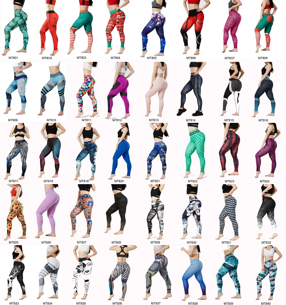 3D Print Yoga Pants Skinny Workout Sport Wear for Women Gym Leggings Fitness Sports Cropped Femme Pants