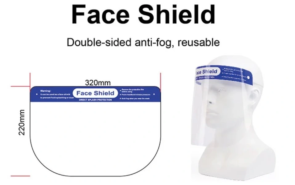 Reusable Anti Fog Safety Visor Eye Protective Face Shield