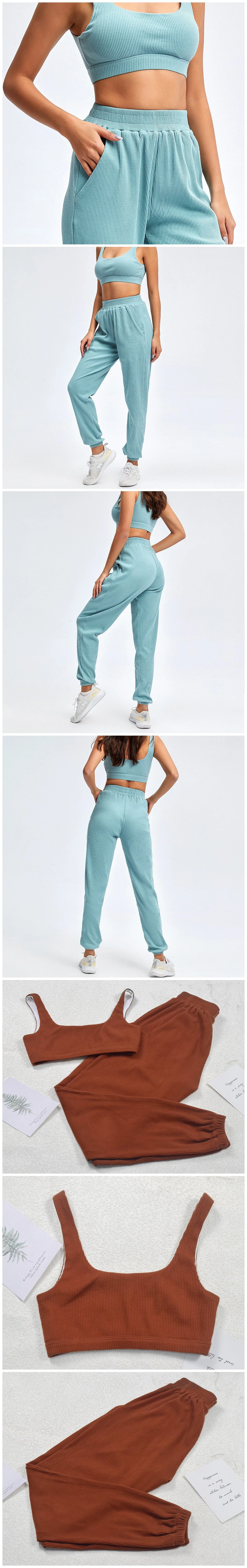 Wholesale Sportswear Yoga Workout Clothes Athleisure Sweat Suits for Women Gym Active Wear Jogging Suit