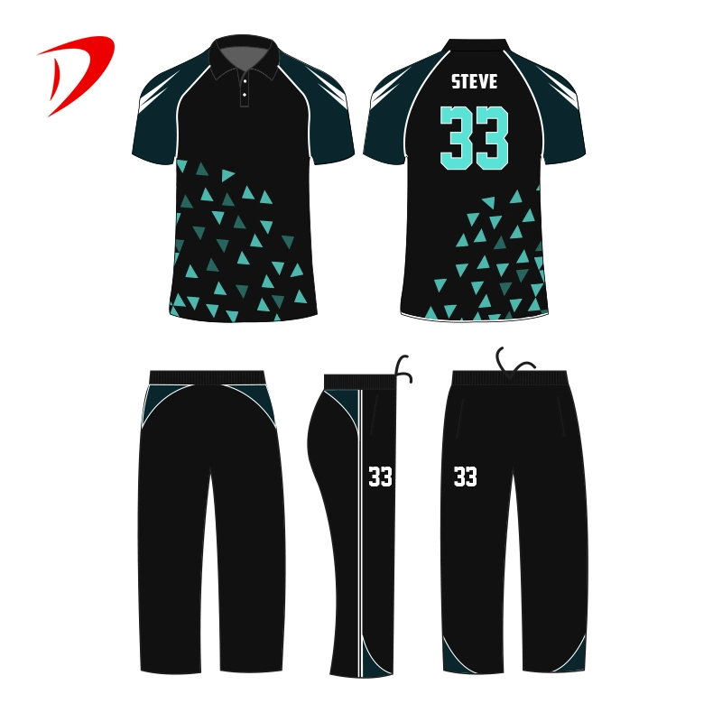 Sublimation Cricekt Wear Polyester Oversized Team Sportswear Cricket Uniform Set