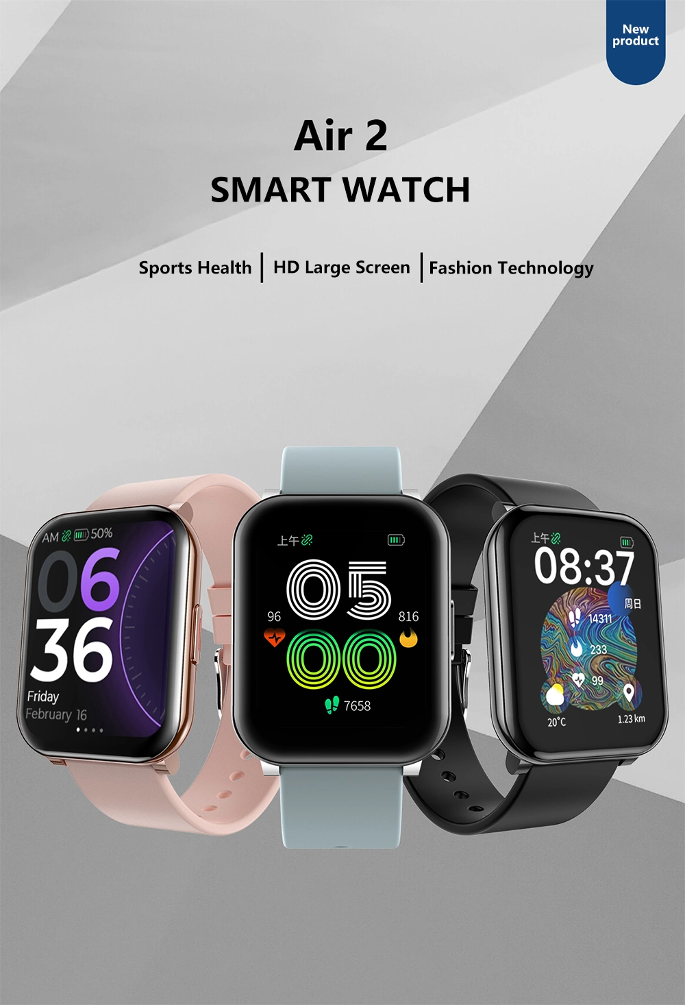 Smart Watch Sport Bracelet Wrist Band Water Proof Diving Swimming Running Wear Smart Watch