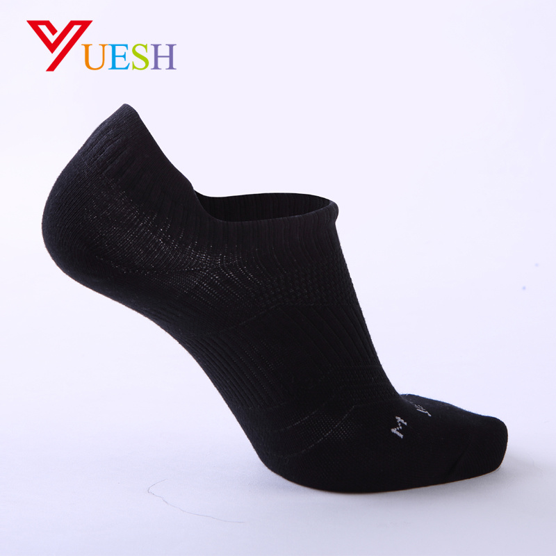 Black White Ankle Unisex Combed Cotton Funky Ankle Sport Socks with Breathable Mesh