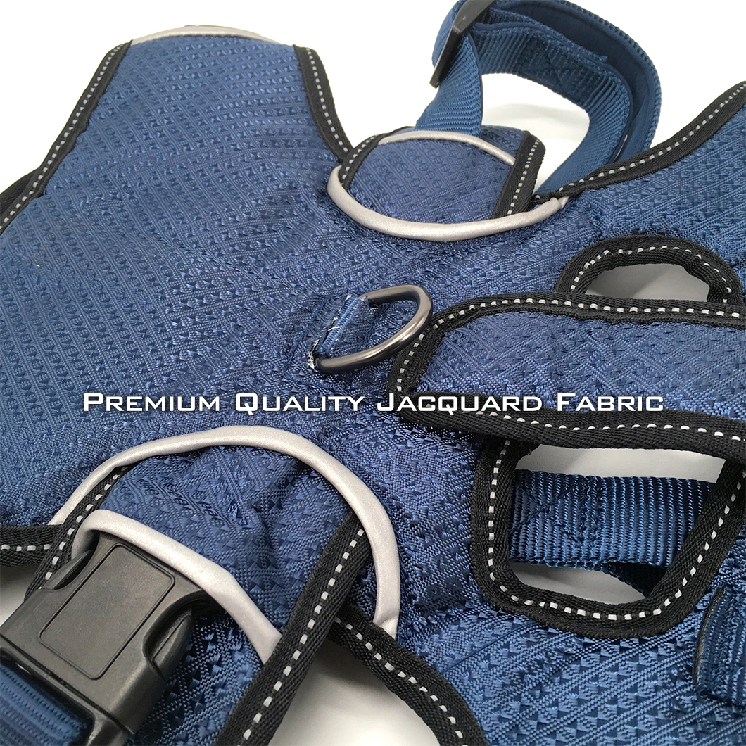 Premium Quality Jacquard Dog Vest No-Pull Training Walking Reflective Lifting Handle Dog Harness