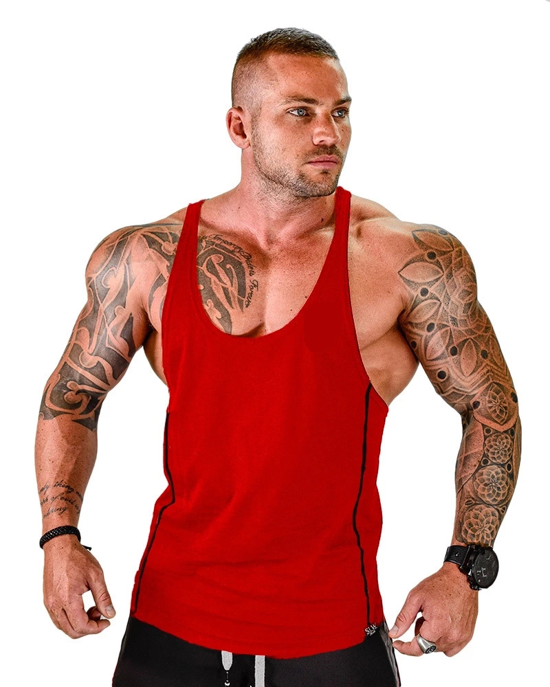 Hot Sale Cotton Muscle Bodybuilding Tank Top Workout Clothing Mens Gym Wear