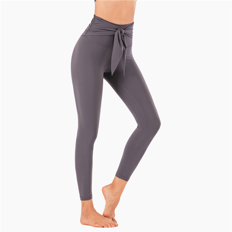 New Stylish Arrival Fancy Knot Style Compression Workout Gym Wear Tights Leggings with Pocket for Ladies