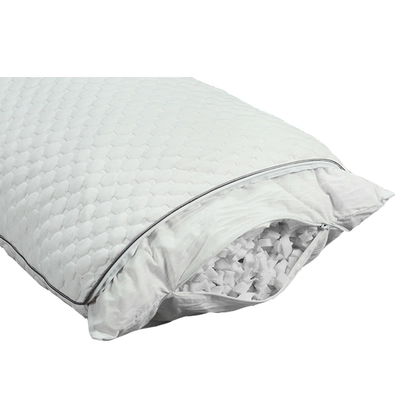 Aloe Vera Fabric Comfortable Back Support Rectangular Shape Shredded Memory Foam Pillow