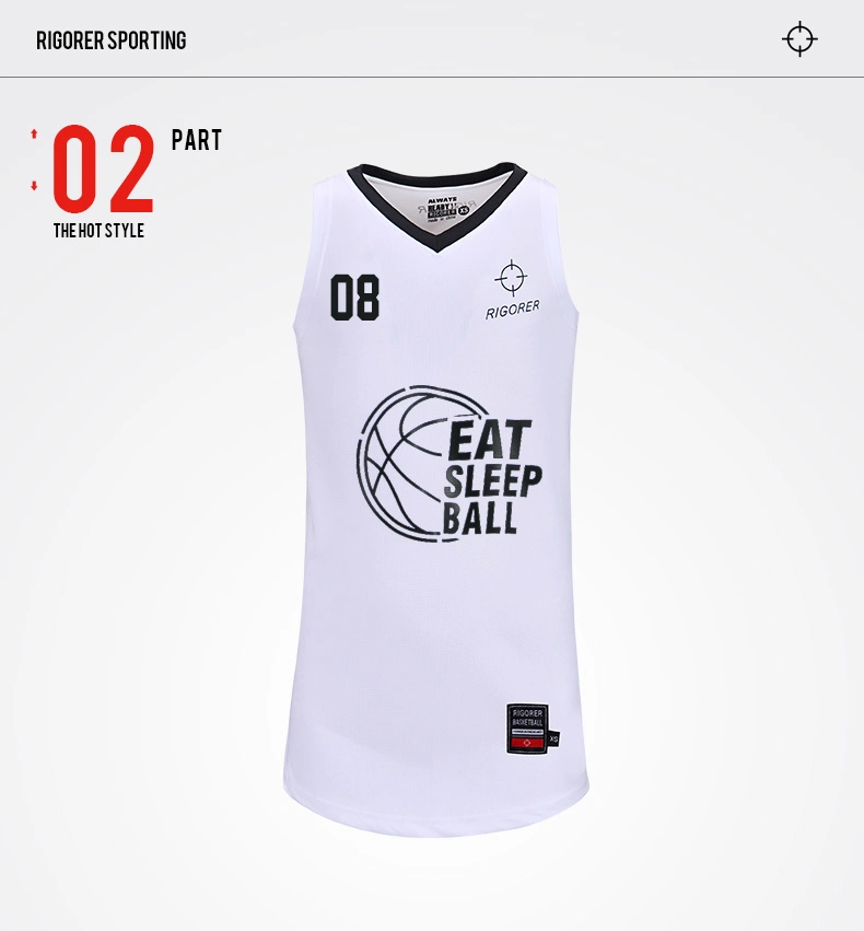 Sports Clothes Polyester Basketball Jersey for Men's Ball Game