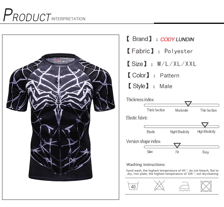 Cody Lundin Custom Surfing Dry Tees Reflective Printing Cool T-Shirt Compression Stylish Blank Gym Clothing